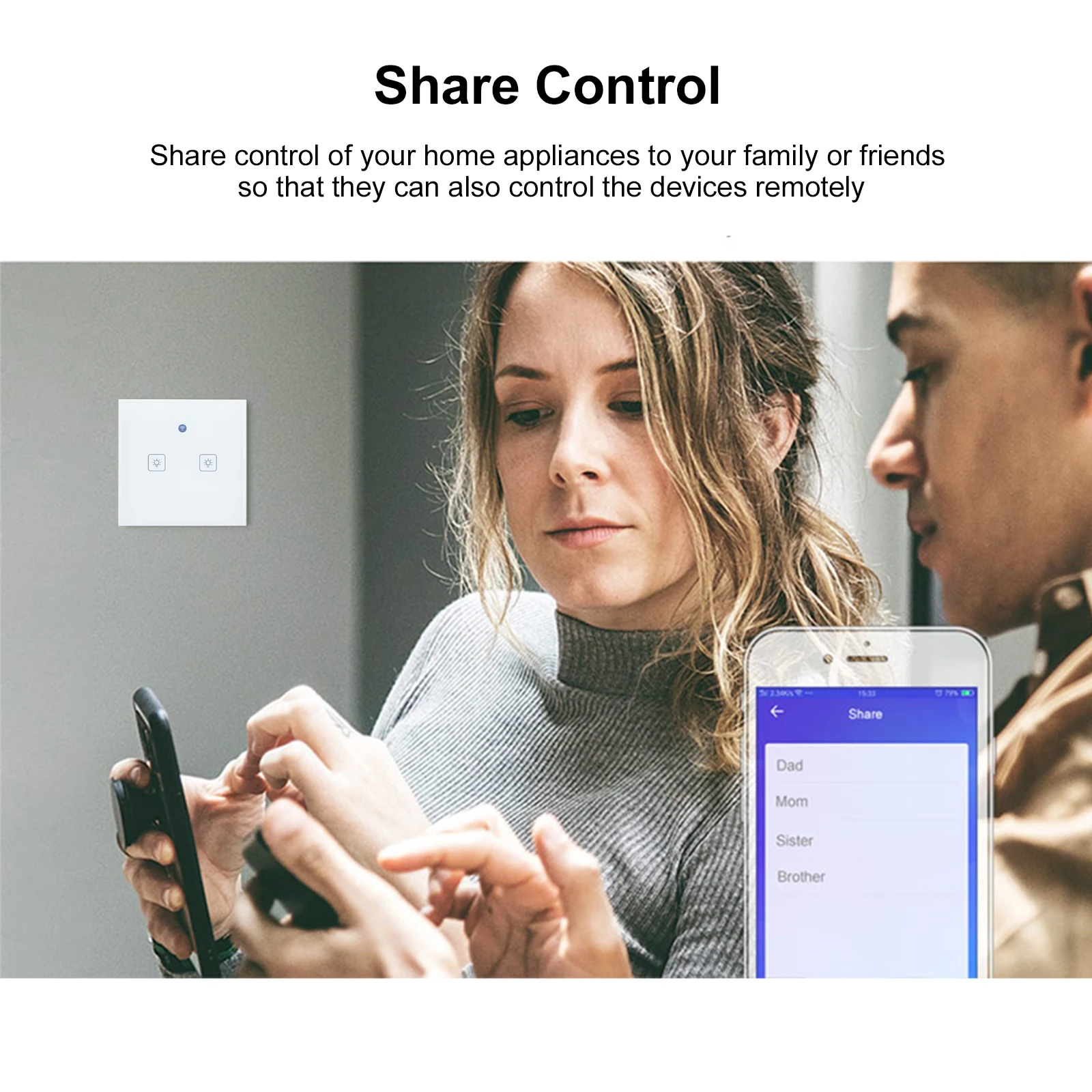 Датчик движения Ewelink настенный смарт-переключатель Wi-Fi для IFTTT/Alexa/Google Home/Apple Siri