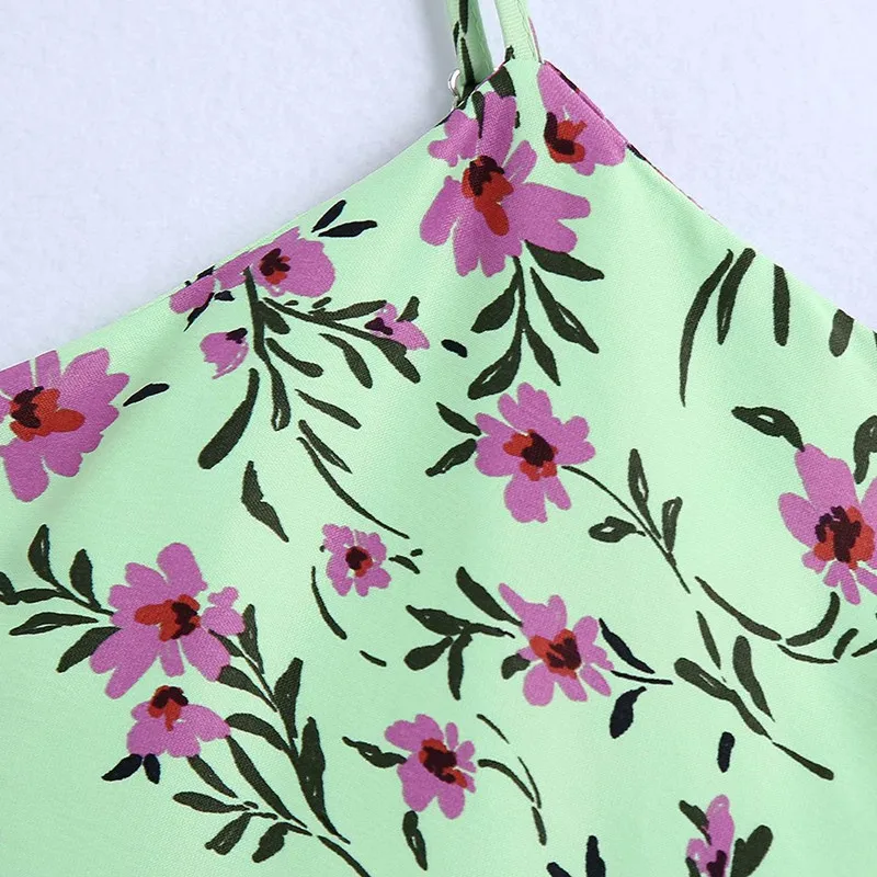 

2021 ZA Women Summer Dress Sexy Sleeveless Spaghetti Strap Dress Casual Mini Dress