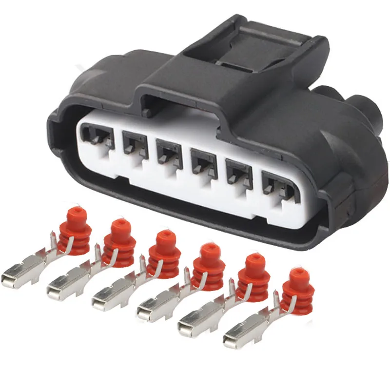 6 Pin Electrical Throttle Accelerator Plug Black Waterproof Connector 7283-1968-30 For Toyota Mazda | Connectors