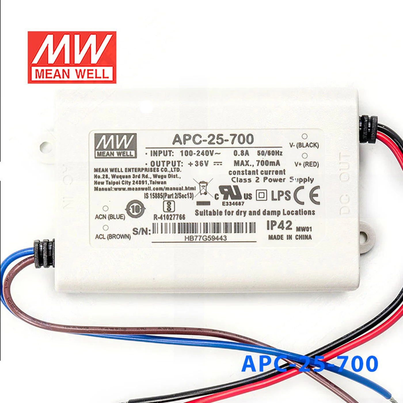 (Только 11 11) Среднее хорошее APC 25 700 (10 шт.) 36В 700мА meanwell 2 Вт одиночный выход LED