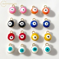 10pcslot multicolor enamel evil eye beads charms for diy making necklace bracelet anklet jewelry findings handmade accessories