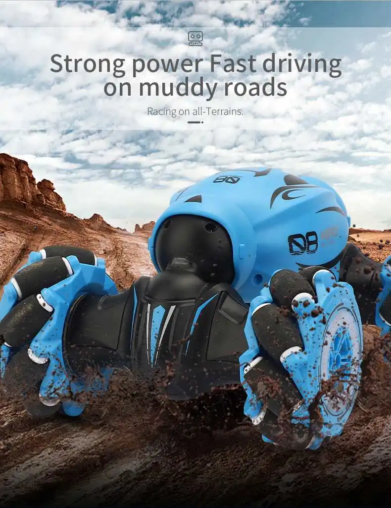 D876 1: 4 4WD Радиоуправляемый индукционный музыкальный светильник с дистанционным
