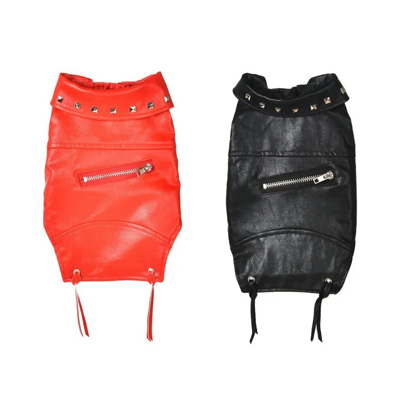 Водонепроницаемая одежда для собак меховое кожаное пальто зимний жилет куртка