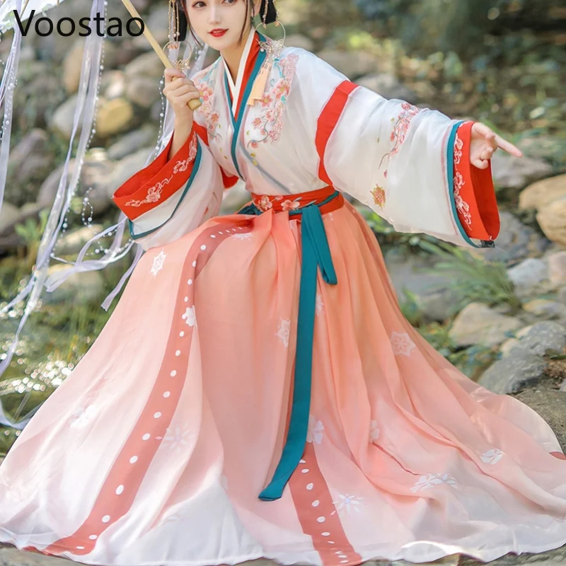 Традиционное платье ханьфу в китайском стиле Женский винтажный костюм принцессы