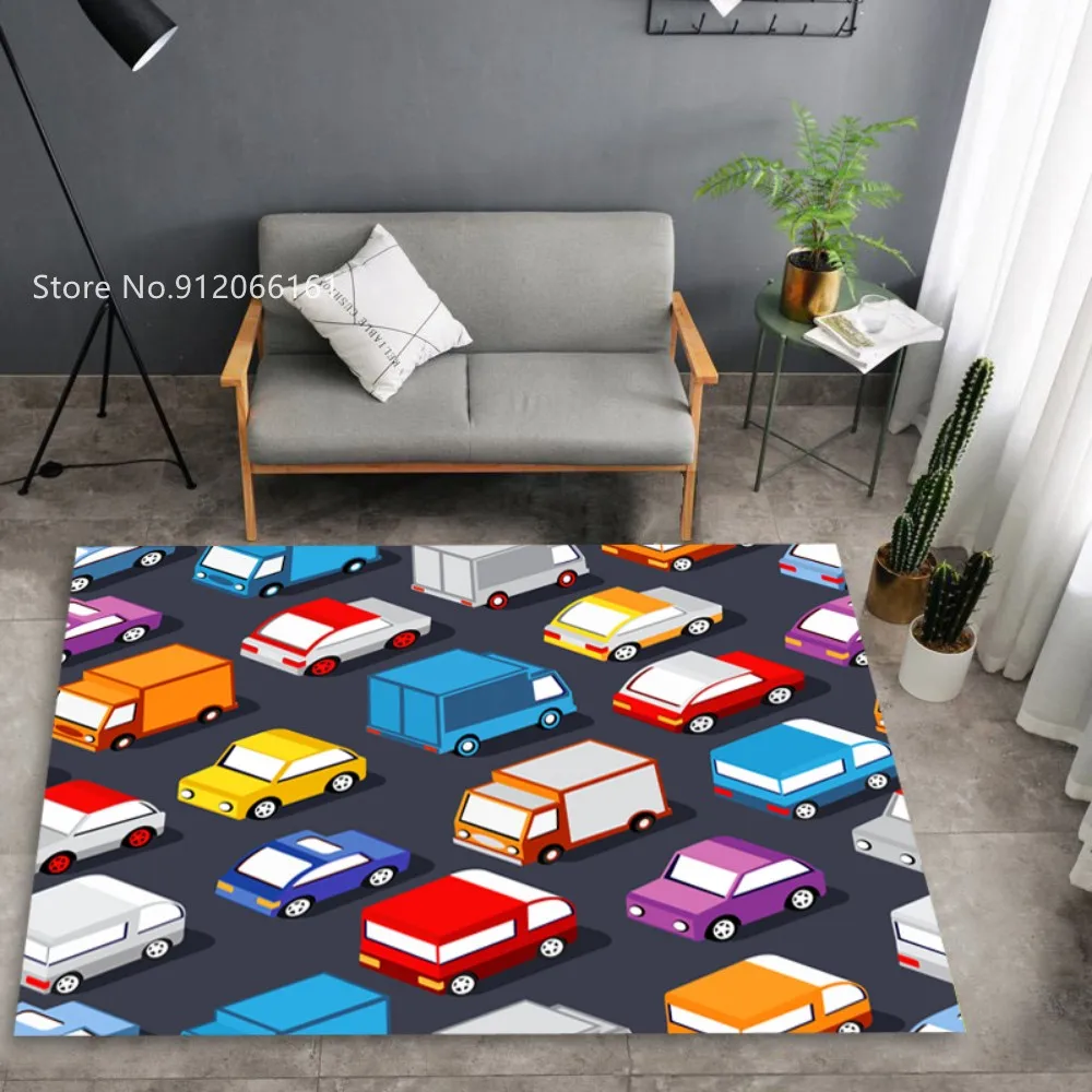 

Cartoon Truck Car Floor Rug Lovely Kawaii Doormats For Boys Bedroom Floor Carpet Kitchen Doorway Floor Mat Home Decoration