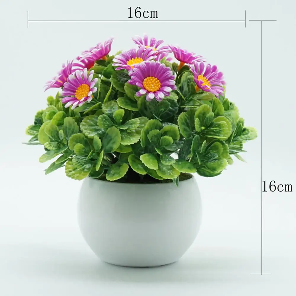 

Artificial Potted Plant Lifelike Gypsophila Wood Pot Bonsai Home Garden Ornaments Decoration