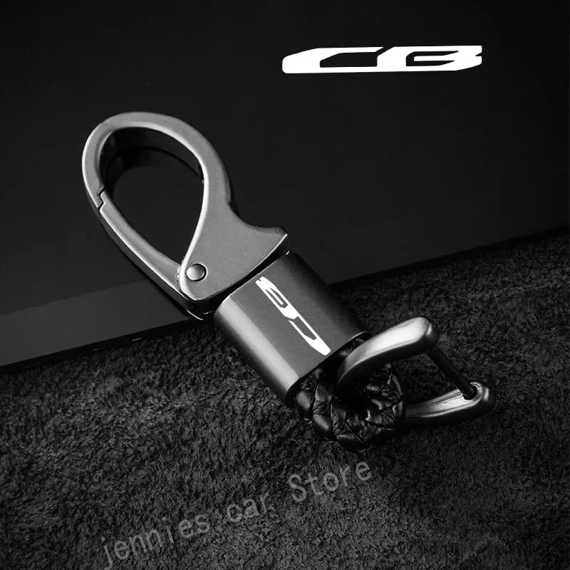 

For Honda CB CB650 CB500 CB500x CB650r CB500F CB1000R Motorcycle Accessories Exquisite Metal Leather Cord Keychain