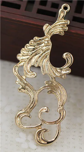 KC Gold 10 шт., 28*64 мм, модная подвеска в виде облака из металлического сплава, золото, серебро, KC, Золотая подвеска в виде облака, сделай сам, фурнитура для изготовления ювелирных изделий - Цвет: KC Gold