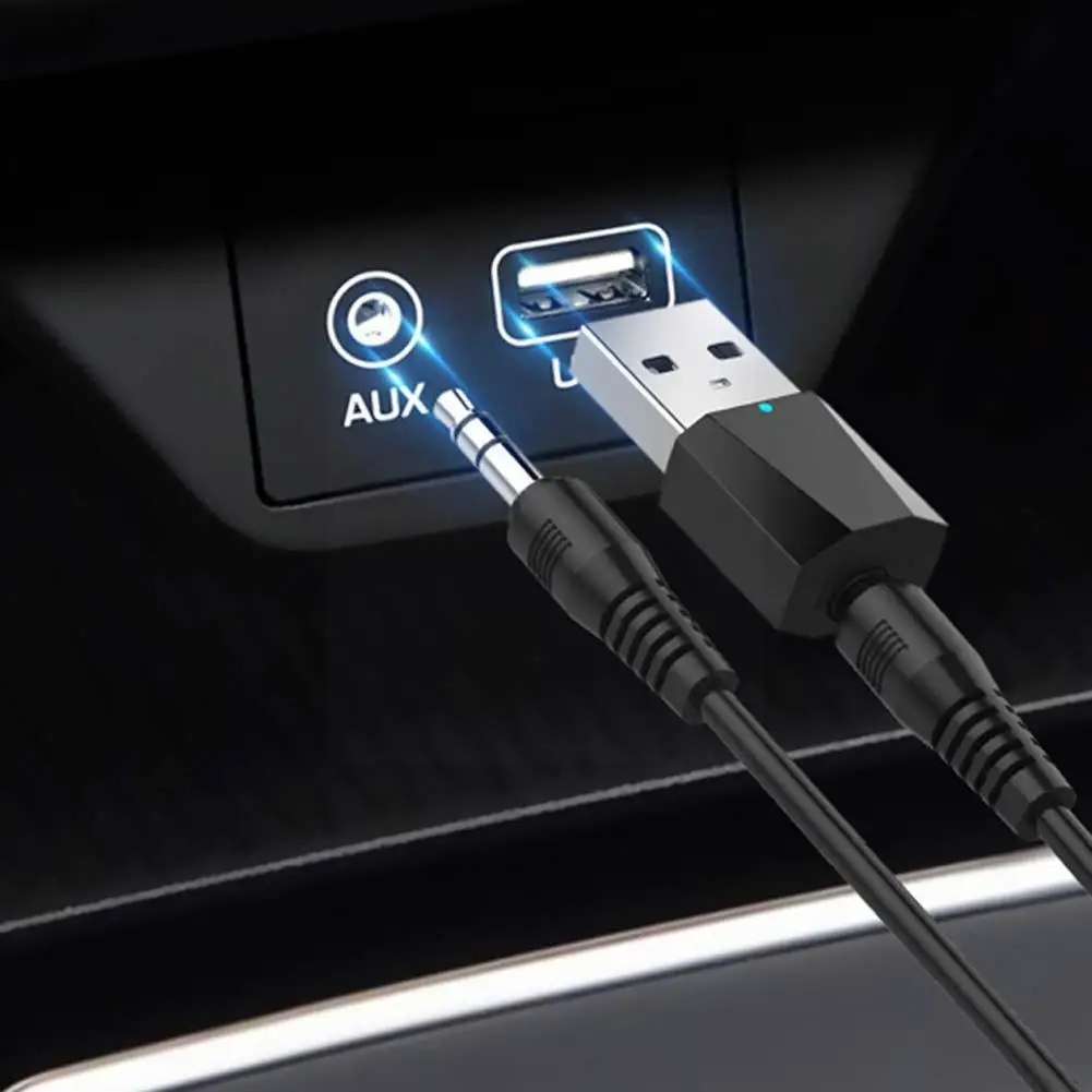 

1set Bluetooth-compatible 4.0 Stereo Audio Receiver Transmitter Adapter Jack Wireless USB Automobile Mini Bluetooth-compati E1G3