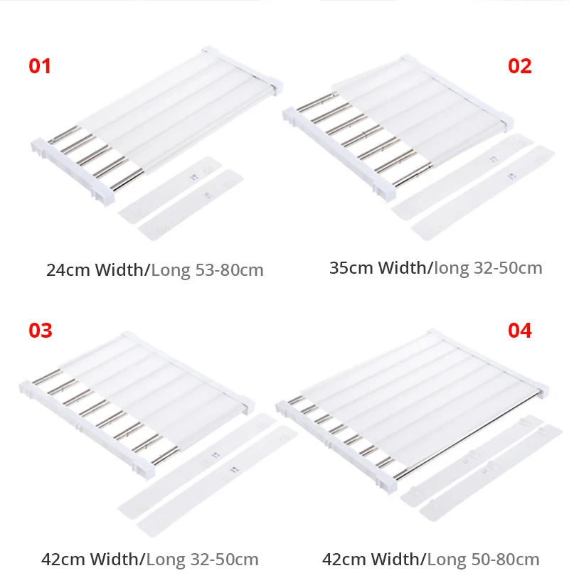 Home storage holder paste type adjustable partition for Wardrobe Cabinet partition shelf dormitory nail-free layered rack