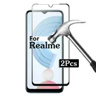 Стеклянный чехол с полной защитой для Oppo Realme C11 C12 C15 C20 C21 C25 Защитная пленка для экрана On Realme 5i