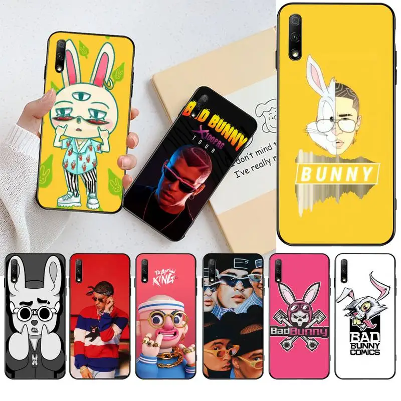 HUAGETOP Bad Bunny artist Soft Rubber Phone Cover For Huawei Nova 6se 7 7pro 7se honor 7A 8A 7C Prime2019 | Мобильные телефоны и