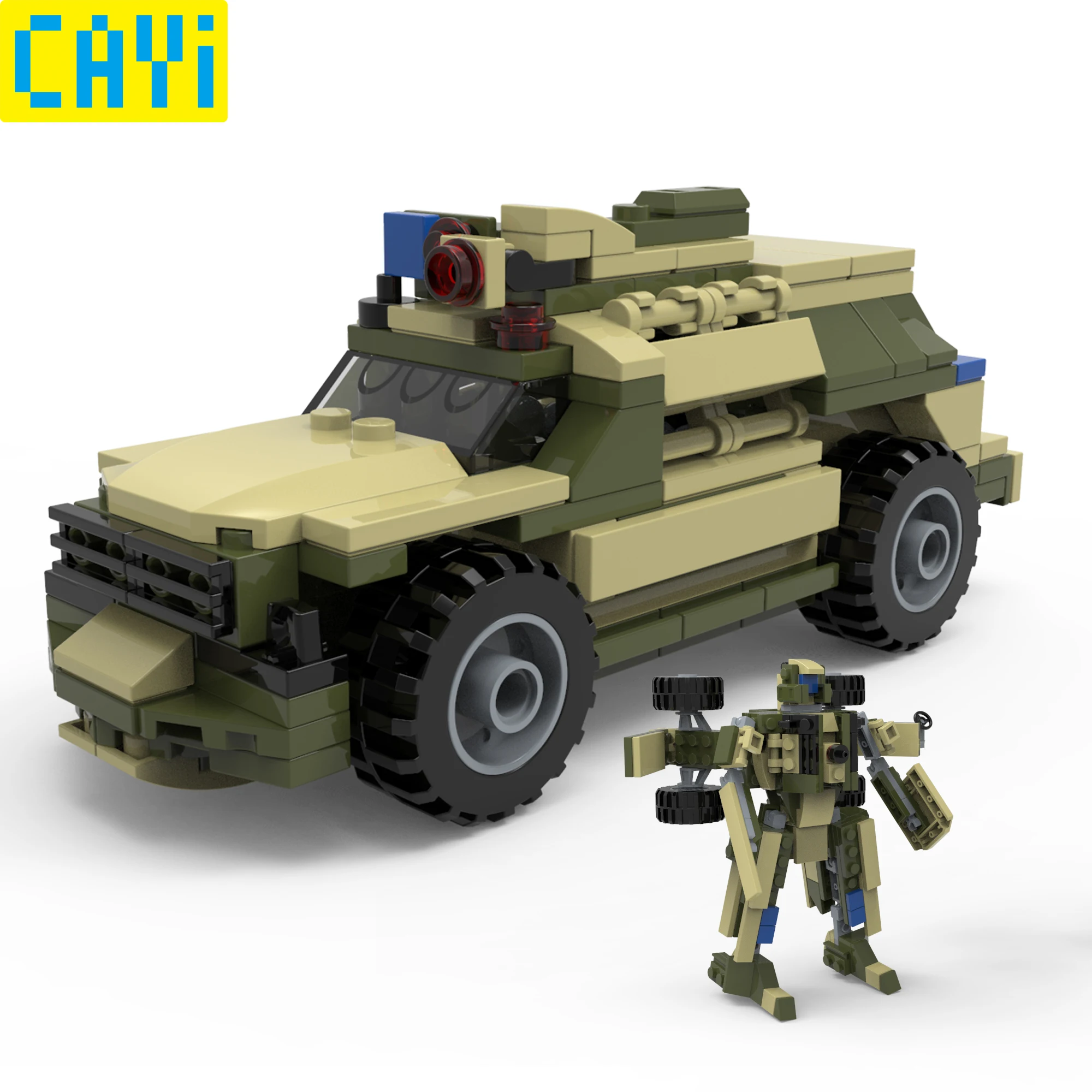 CAYI Военная серия военный корабль автомобиль истребитель совместимые армейские