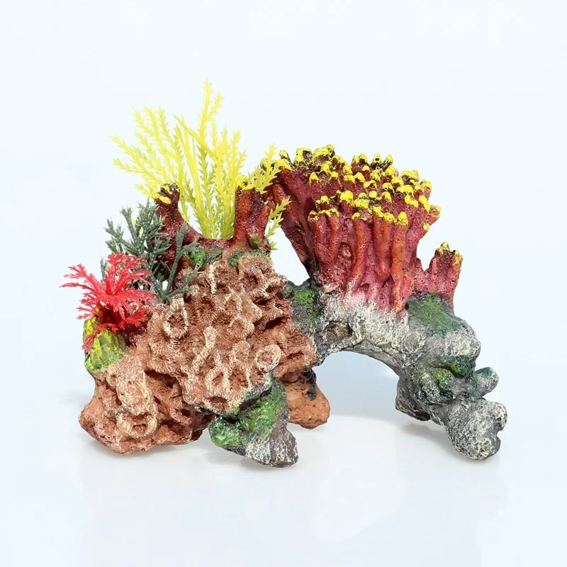 

Colorful Resin Aquarium Decor Artificial Coral Reef Fish Tank Coral Stone Lanscaping Ornament Reef Rock Lanscaping Accessories