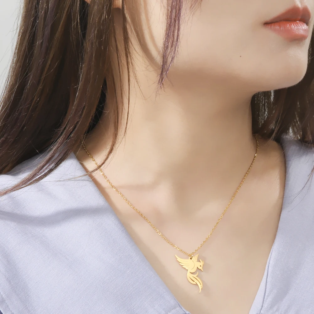 Skyrim Трендовое ожерелье с подвеской в виде феникса для женщин и девочек колье из