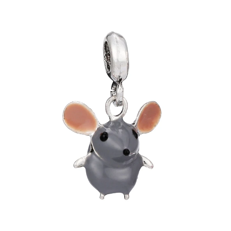 

Seialoy 1pcs Blue Ocean Turtle Dolphin Dangle Animal Charm Fit Bracelets Grey Mouse Pendant Rainbow Castle Beads Accessory