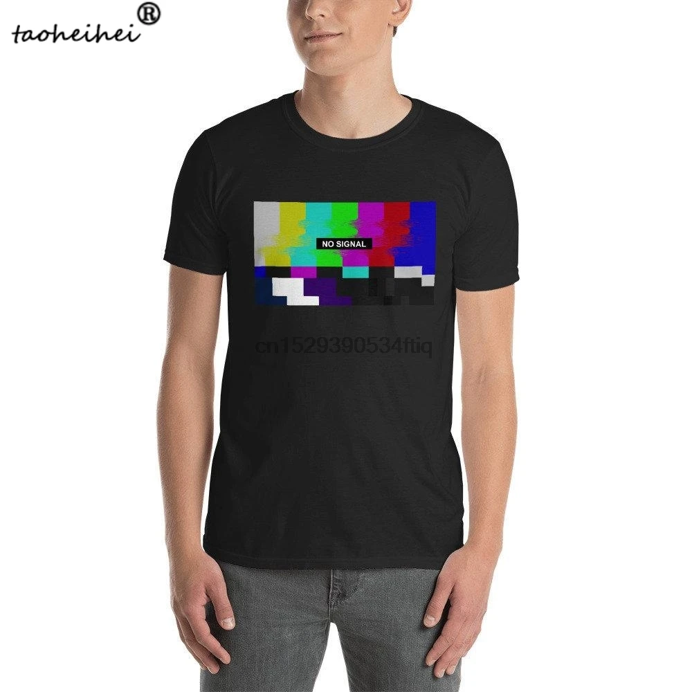 TV SMPTE цветная тестовая футболка с рисунком без сигнала | Женская одежда
