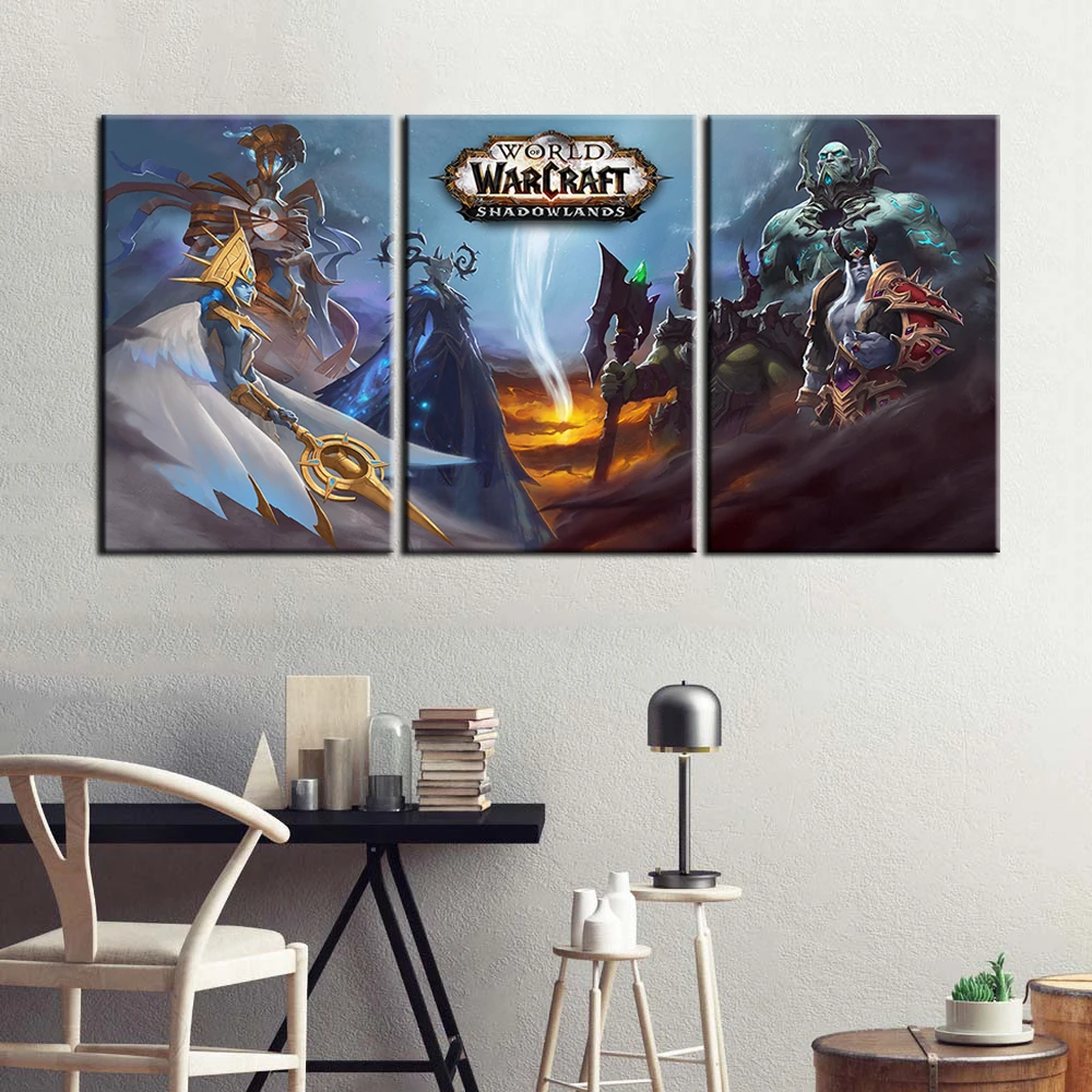 

Классическая игра World of Warcraft, масло, фотообои, холст, печать, игра, плакат, наклейки, настенная Обложка для домашнего декора, подарок