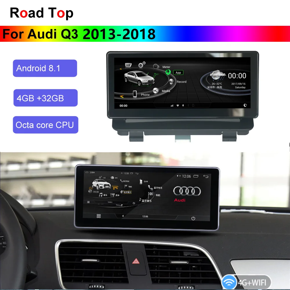 8 &quotAndroid 1 сенсорный экран для Audi Q3 2013 2018 с WiFi Bluetooth радио GPS навигация Мультимедиа