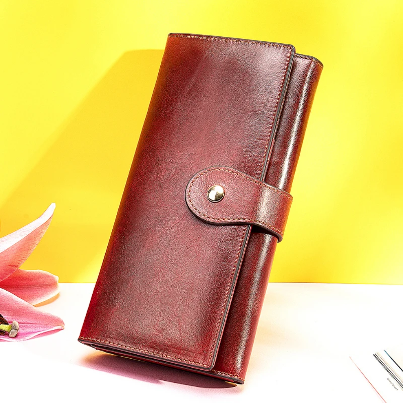 Модный Дамский кошелек из натуральной кожи Роскошный дизайнерский Женский для