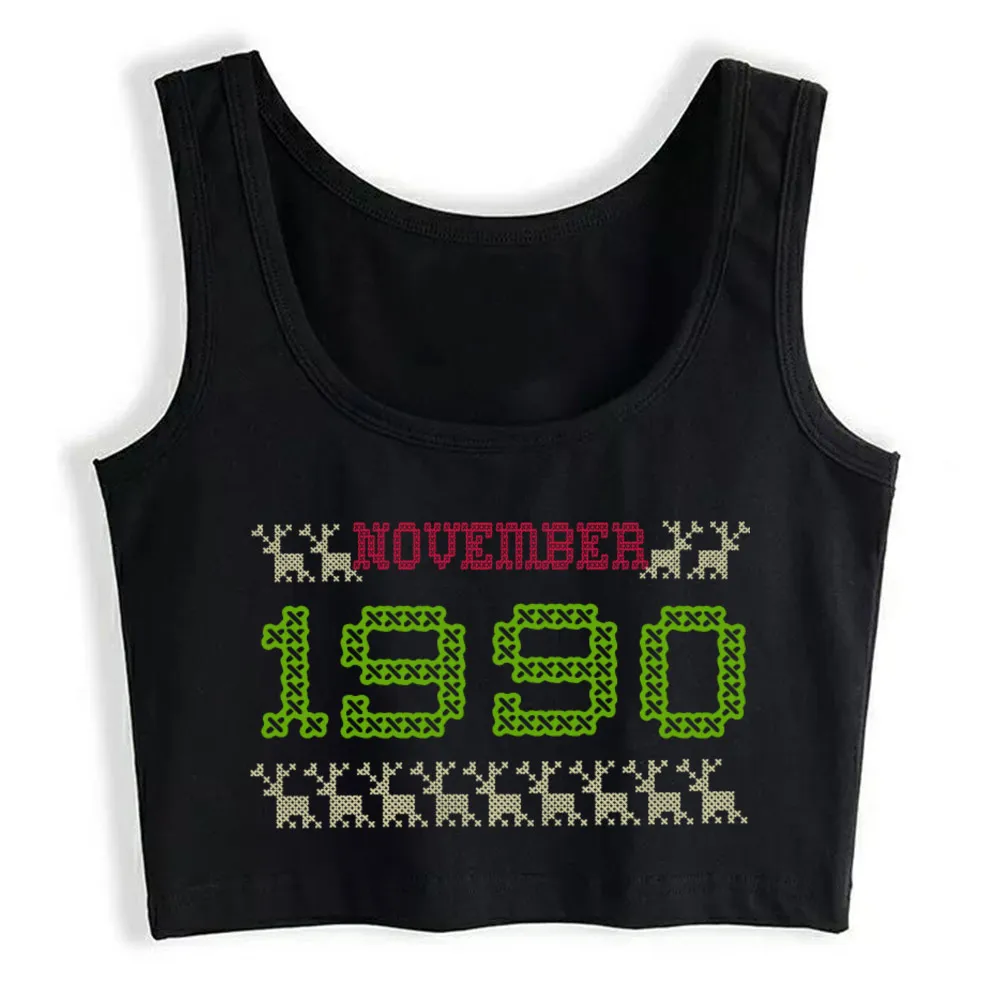 

Crop Top Women November 1990 Born In 1990 Harajuku Tank Top Women Anime Women Clothes