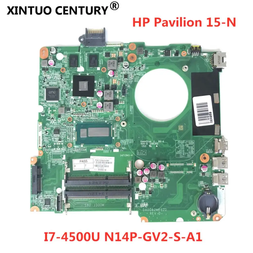 

Laptop motherboard DA0U82MB6D0 For HP Pavilion 15-N 15-n005TX Mainboard 737986-501 SR16Z I7-4500U N14P-GV2-S-A1 GT740M 2GB GPU