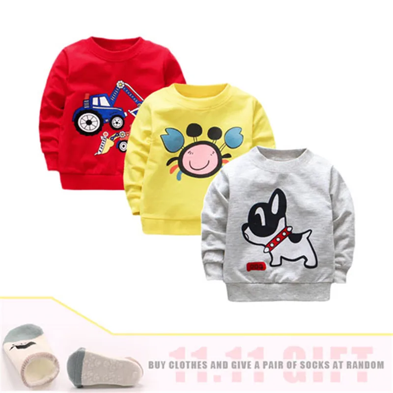 Хлопковая футболка с длинным рукавом 3 шт./лот для маленьких мальчиков |