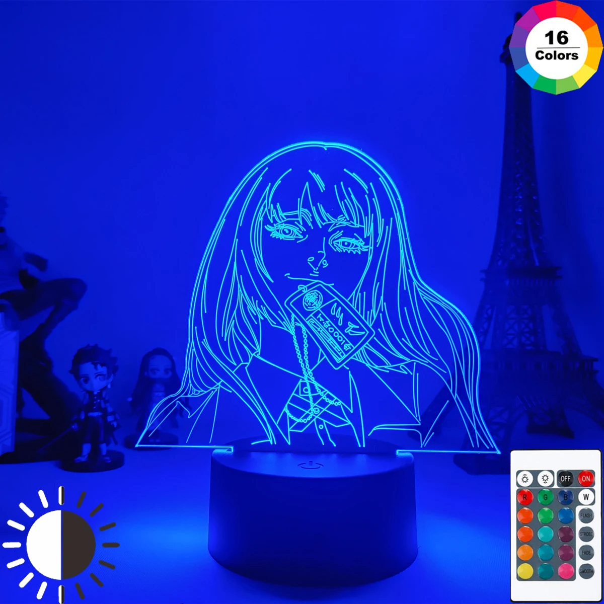 

Kakegurui Anime Figures Model Toys Cool Jabami Yumeko Action Figures Acrylic USB Led Night Light Lamp Decoration Birthday Gifts