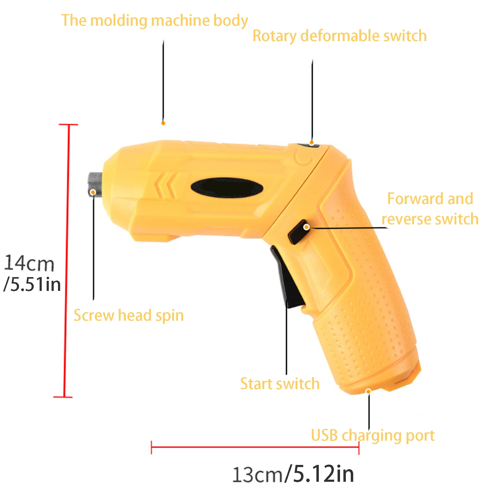 

Electric Screwdriver Rechargable Cordless Screwdriver Handheld Powerful Screw Guns Woodworking Tools Li-ion Battery 1200mAh