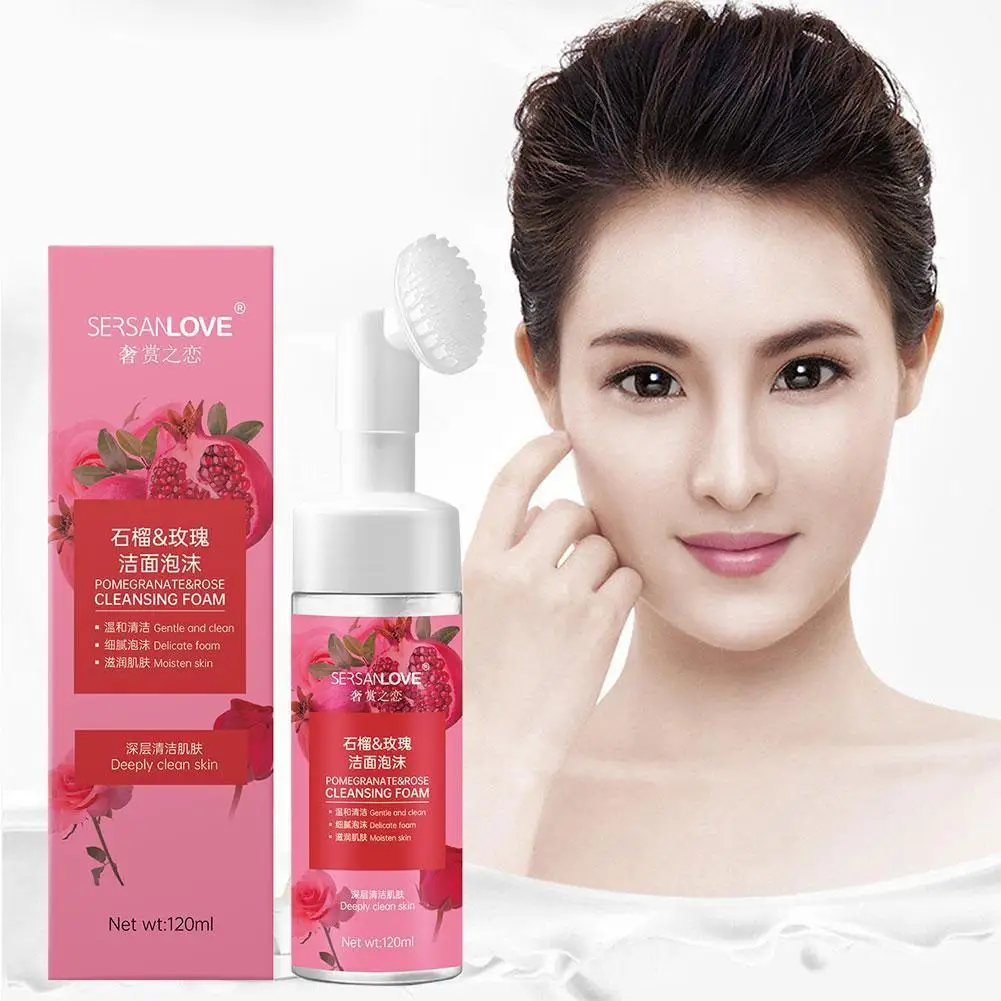 

120ml Oxygen Foaming Mousse Deep Cleansing Face Cleanser Remove Oil Shrink Vera Pores Blackhead Aloe Control Moisturizing L7W4