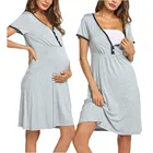 Платья для беременных летнее платье для беременных раньше женское платье с коротким рукавом для кормления грудью ночные рубашки одежда