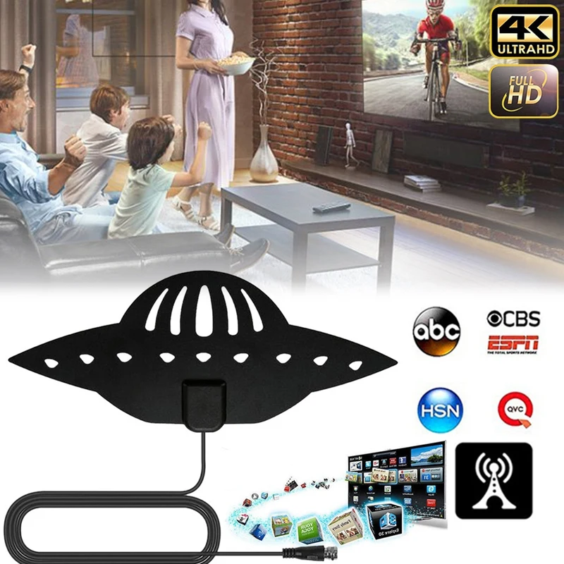 

2PCS HDTV Antenna 20 DBi Mini HD Digital Antenna 1080P Indoor Digital TV Antenna 174-240MHz 470-862MHz