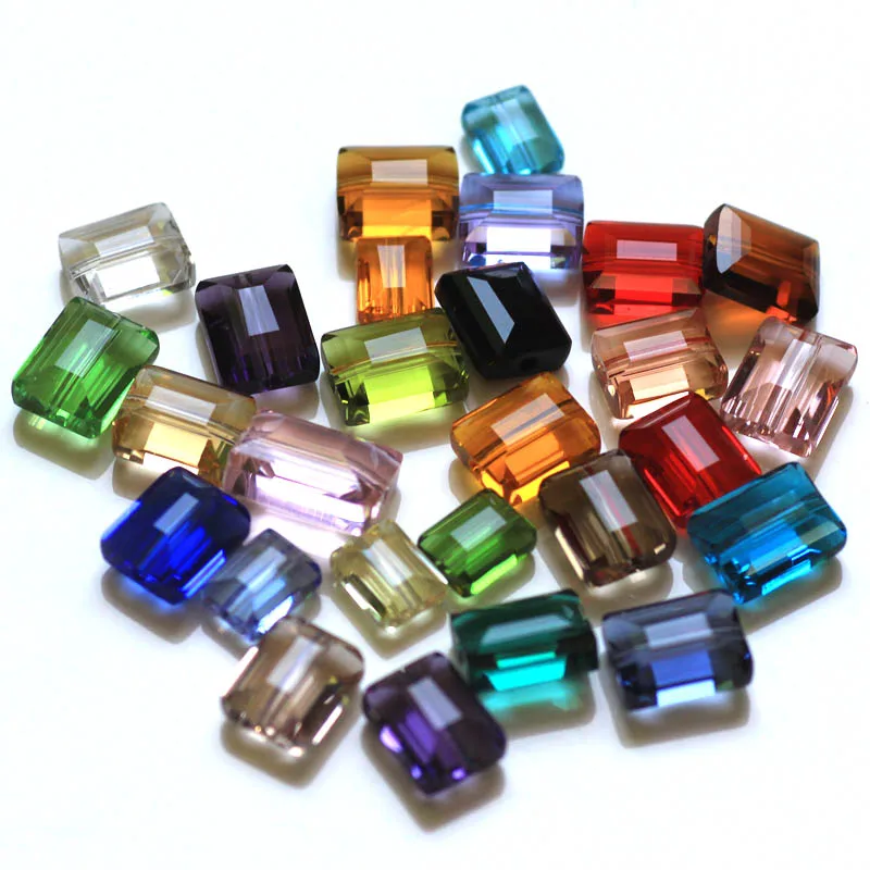 

Square Crystal Beads Fashion Jewelry DIY Bead For Women Bracelet & Necklace Making 12x10mm 100pcs Wholesale!