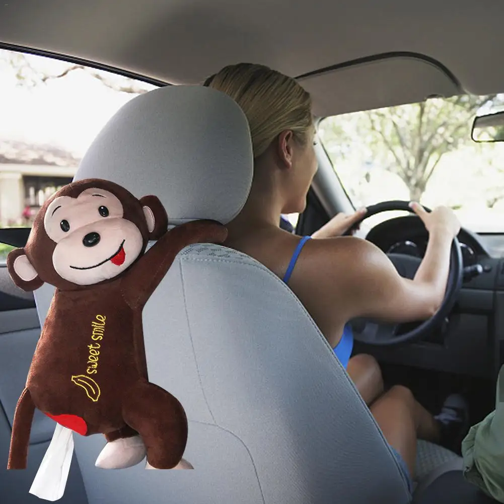 Инновационная коробка для салфеток милая игрушка в виде обезьяны искусственная