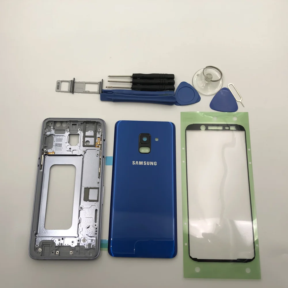 Чехол с полным покрытием корпуса для Samsung Galaxy A8 2018 SM-A530F/DS plus A730 средняя рамка