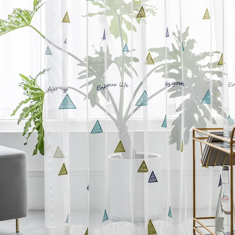 Тюлевые шторы в скандинавском стиле для детской спальни детские оконные