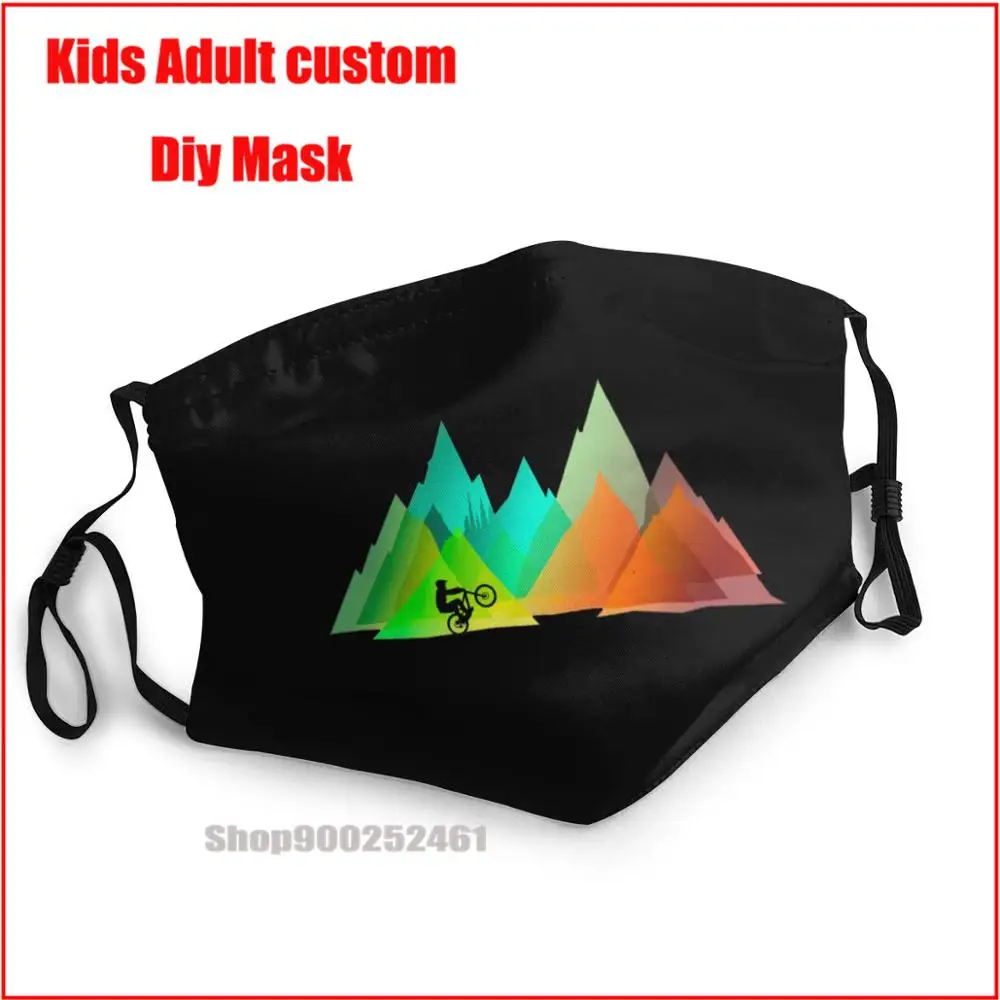 

MTB Mountains COlors DIY mask for face fashion washable mask face mask reusable mascarillas de tela lavables con filtro