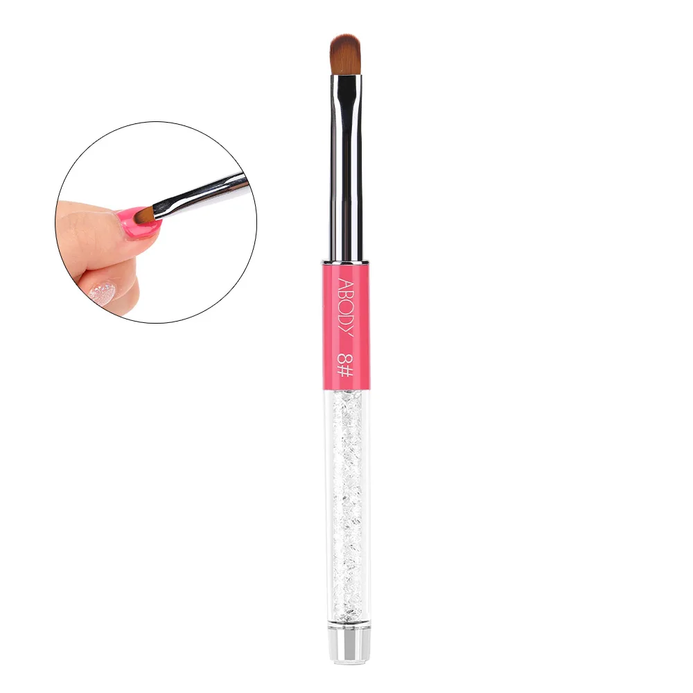 Abody УФ гель для ногтей Brush круглая нейлоновая кисть ручка дизайна роскошная