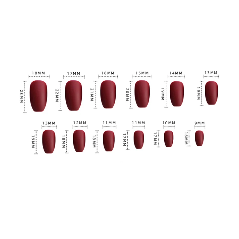 

Medium and Long Fake Nails Gradient Wear Nail Stickers Finished Nail Stickers 24 Pcs With Glue nails accesorios