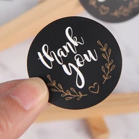 120pcslot cute for you seal sticker round black seal sticker mutifunction diy decorative gifts package labels for baking