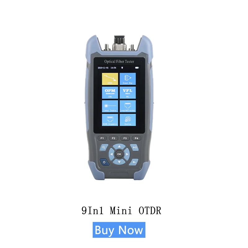mini OTDR Fiber Optic Reflectometer Pro 980rev with 9 Functions VFL OLS OPM Event Map 24dB for 64km Cable Ethernet Tester | Мобильные