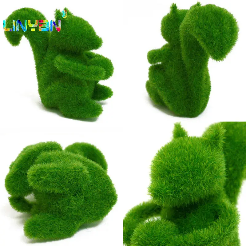 Цветочные горшки растения искусственная трава место украшение милые снимают