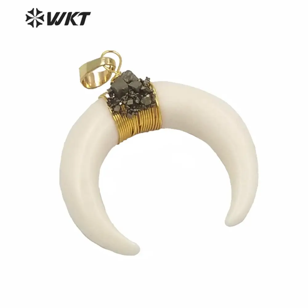 Модный кулон в виде полумесяца для ожерелья подвеска кости из натурального