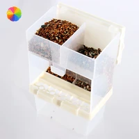 automatic bird feeder no mess bird feeder cage accessories for budgerigar canary cockatiel finch parakeet seed food container