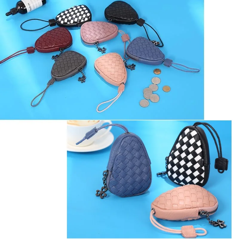 Новинка 2019 плетеный кошелек ручной работы милая круглая сумка для ключей