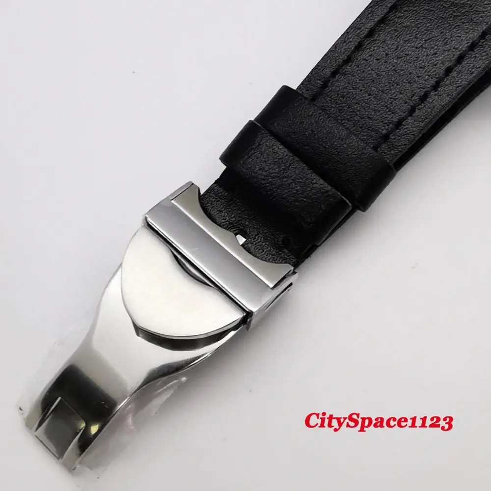 Защитный чехол 41 мм черный PVD сапфировое стекло окно светящиеся руки