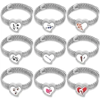 new 30 styles heart shaped perfume diffuser locket bracelet stainless steel zircon bracelet for charm women aromatherapy jewelry