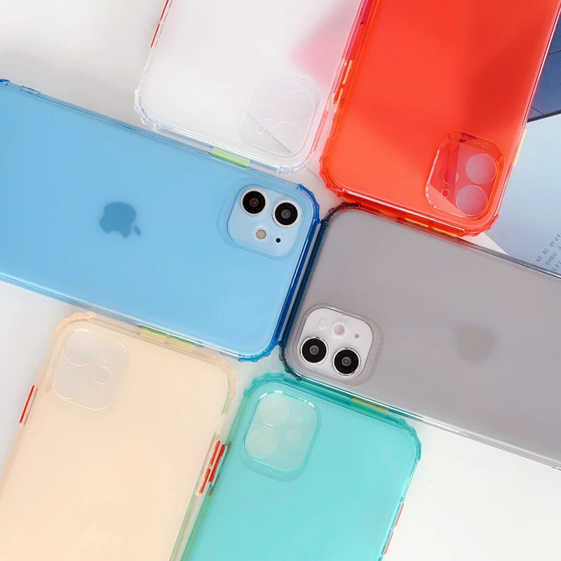 Противоударный Матовый Прозрачный чехол для телефона iPhone 7 8 Plus 11 Pro Max XR XS X SE2