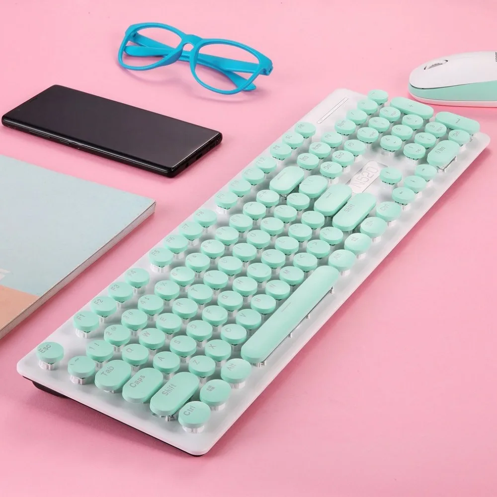 Новая Лига N520 Беспроводная панк механическая ручная клавиатура мышь набор