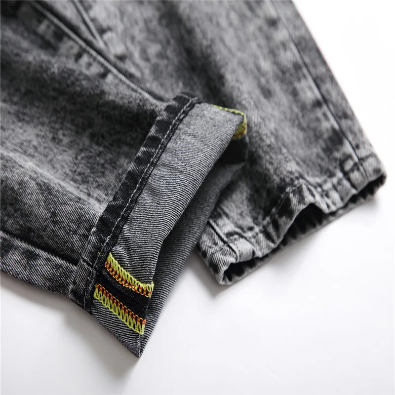 

Mens Jeans Large Size Denim Trousers Men's Holes Straight Jean Four Seasons Straight Pants Trend Fashion 90s Boyfriend Jeans
